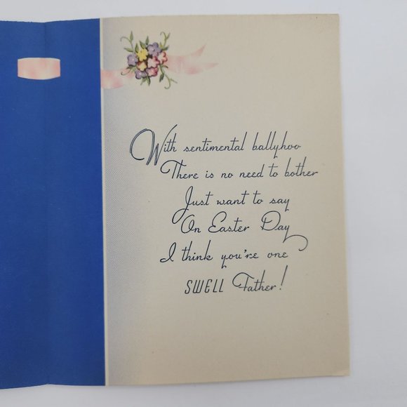 Vintage Easter Card for Father Dad Unused No Envelope - Picture 4 of 9